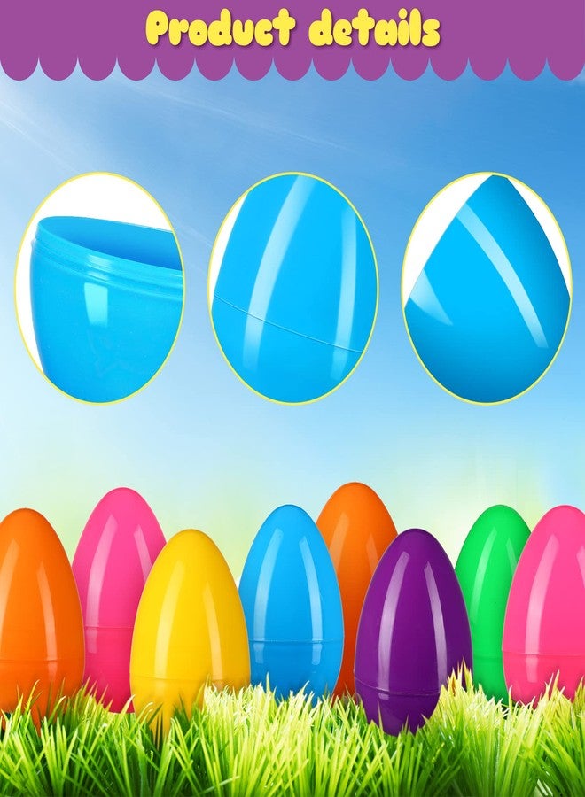 Haull 24 Pcs 6 Inch Jumbo Easter Eggs Bulk Colorful Bright Plastic Eggs Empty Fillable Large Easter Eggs Decorative for Egg Hunt, Basket Stuffers Game Supplies Party Favor - Image 4